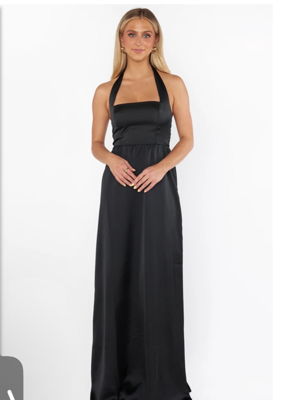 ALTERED Show Me Your Mumu Elegant Black Halter Evening Dress